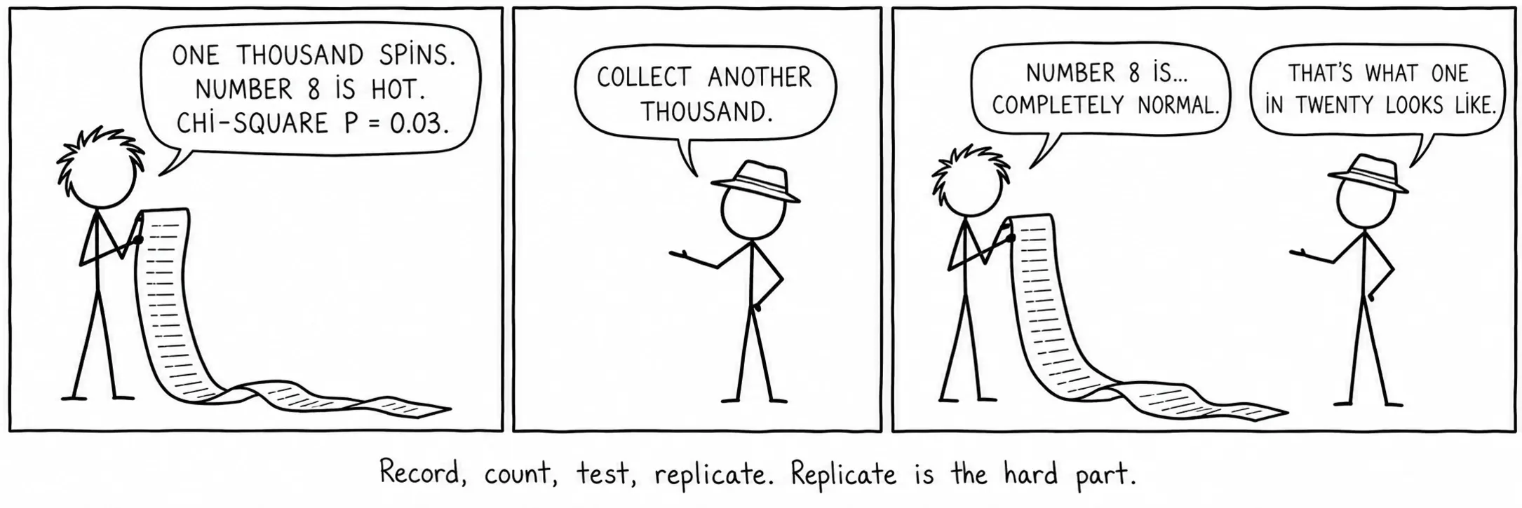 Rexistrar, contar, probar, replicar. Replicar é o difícil.
